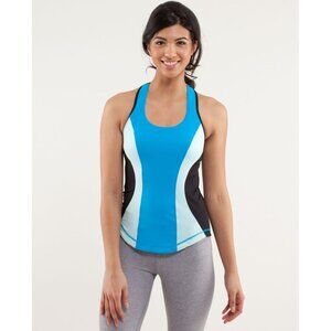 lululemon athletica Cardio Kick Blue and Black Women's Tank